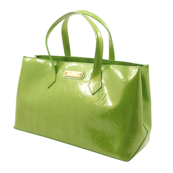 [LOUIS VUITTON]LOUIS VUITTON
 wilshire・Bluebird handbag 
 MonogramVernis Veil Tonic Green MI5018 Stamped Handbag A5 Open Wilshire Boulevard Women's