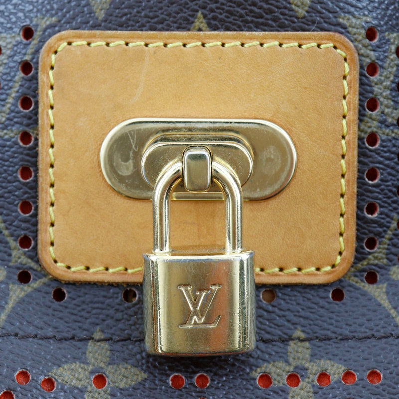 【LOUIS VUITTON】ルイ・ヴィトン
 ミュゼット ショルダーバッグ
 M95174×モノグラムペルフォ 茶/オレンジ TH0046刻印 斜め掛け A5 ベルト金具 Muset レディース