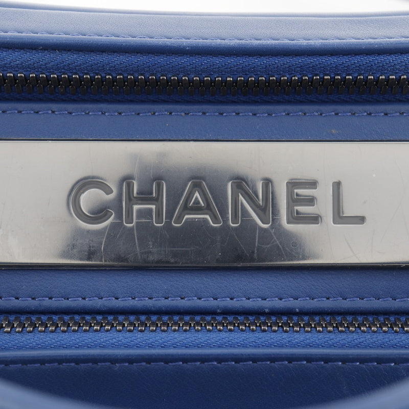 [Chanel] Chanel 
 Bolso de bolsas de moda 
 Boldio de hombro de hombro de 2 vías Bolso de hombro azul 2 videas Doble con cremallera Bolsa de bolos de moda damas un rango