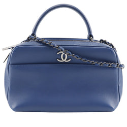 [Chanel] Chanel 
 Bolso de bolsas de moda 
 Boldio de hombro de hombro de 2 vías Bolso de hombro azul 2 videas Doble con cremallera Bolsa de bolos de moda damas un rango