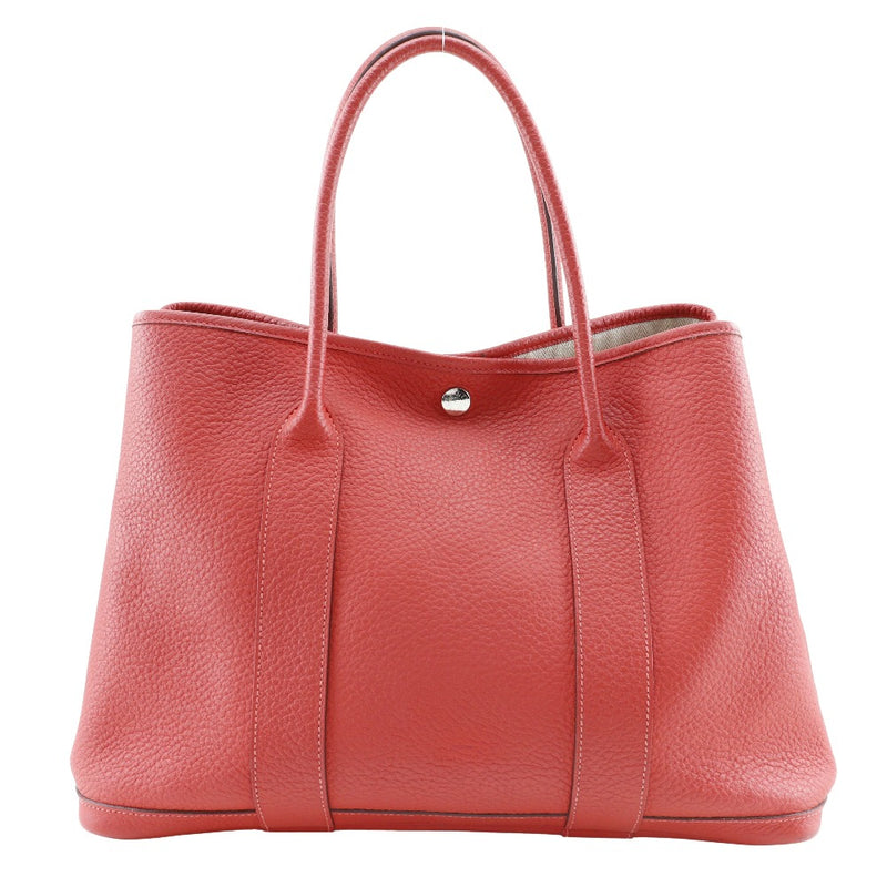 [HERMES] Hermes 
 Garden party PM Tote Bag
 Negonda Red □ R stamped shoulder handbag A4 snap button GARDEN PM Ladies