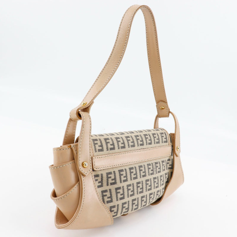 [Fendi] Fendi 
 Sac à bandoulière 
 Une épaule 8BR422 Canvas Beige épaule Pachinko Lock Zucchino Mesualités