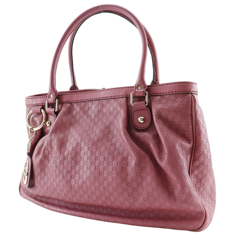 [GUCCI] Gucci 
 Spoiled Tote Bag
 Microgucci Shima 296835 Microgucci Shima Simasa Leather Raspberry Pink Shoulder handbag A5 magnet type SUKEY Ladies