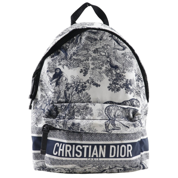 [Dior] Christian Dior 
 Mochila pequeña Backpack・ Daypack 
 Hacia Jui M6108Sntj Nylon Black/White Handsbag 2way A5 Double Zipper Small Mackpack Ladies