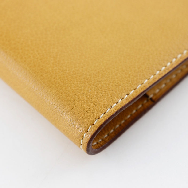 [HERMES] Hermes 
 Agenda Vision Notebook Cover 
 Shable yellow □ L engraved open AGENDA VISION Unisex A-Rank