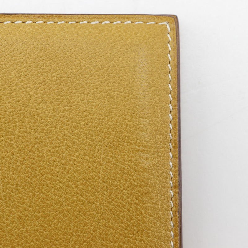 [HERMES] Hermes 
 Agenda Vision Notebook Cover 
 Shable yellow □ L engraved open AGENDA VISION Unisex A-Rank