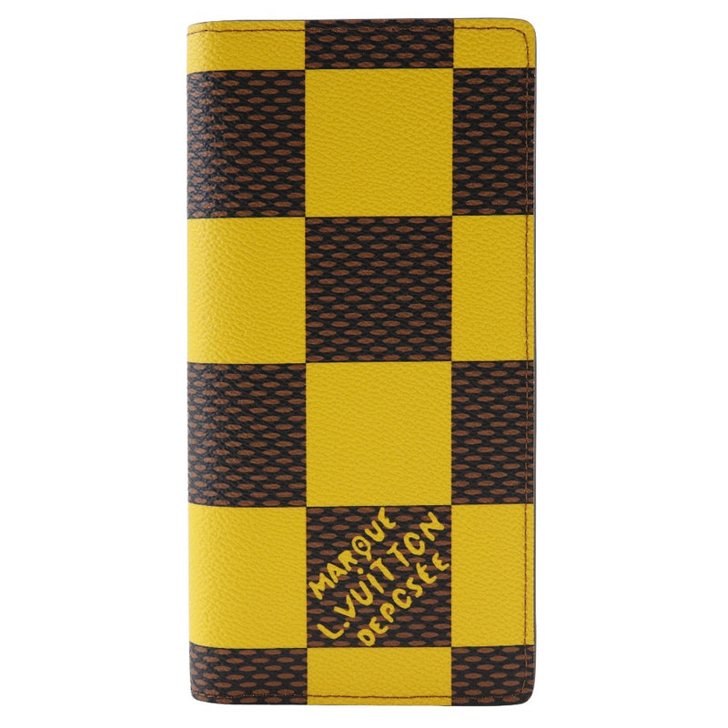 [루이비통]LOUIS VUITTON
 Portefeiulle・ 형제 nm 긴 지갑 
 N40541 × Damier Pop Yellow/Tea Open Portefeiulle Brothers NM Unisex A Rank