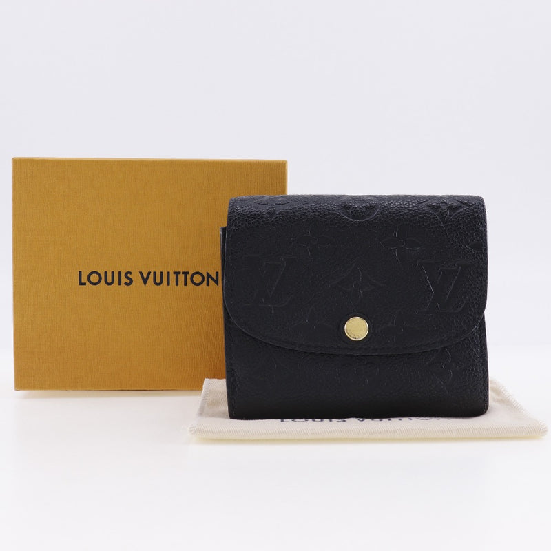 [Louis Vuitton]LOUIS VUITTON
 Portefeiulle・ Billetera arianne bi -fold 
 M64148 Monogram anPlatNontnoir Black CA4177 Botón SNAP de sello Portefeiulle Arianne Ladies A-Rank