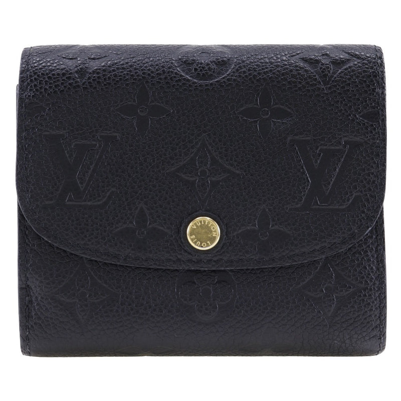 [Louis Vuitton]LOUIS VUITTON
 Portefeiulle・ Billetera arianne bi -fold 
 M64148 Monogram anPlatNontnoir Black CA4177 Botón SNAP de sello Portefeiulle Arianne Ladies A-Rank