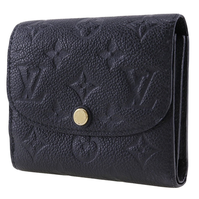 [Louis Vuitton]LOUIS VUITTON
 Portefeiulle・ Billetera arianne bi -fold 
 M64148 Monogram anPlatNontnoir Black CA4177 Botón SNAP de sello Portefeiulle Arianne Ladies A-Rank