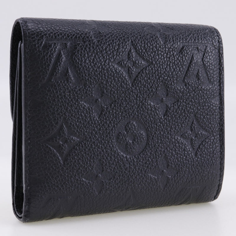 [Louis Vuitton]LOUIS VUITTON
 Portefeiulle・ Billetera arianne bi -fold 
 M64148 Monogram anPlatNontnoir Black CA4177 Botón SNAP de sello Portefeiulle Arianne Ladies A-Rank