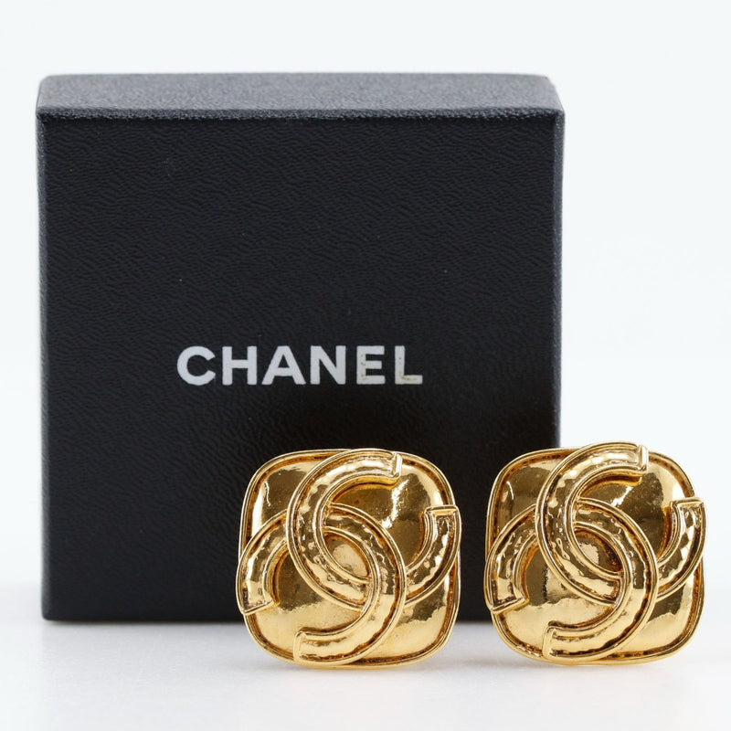 [CHANEL] Chanel 
 COCO Mark Earring
 Vintage Plated Gold 94p engraved about 24g COCO Mark Ladies