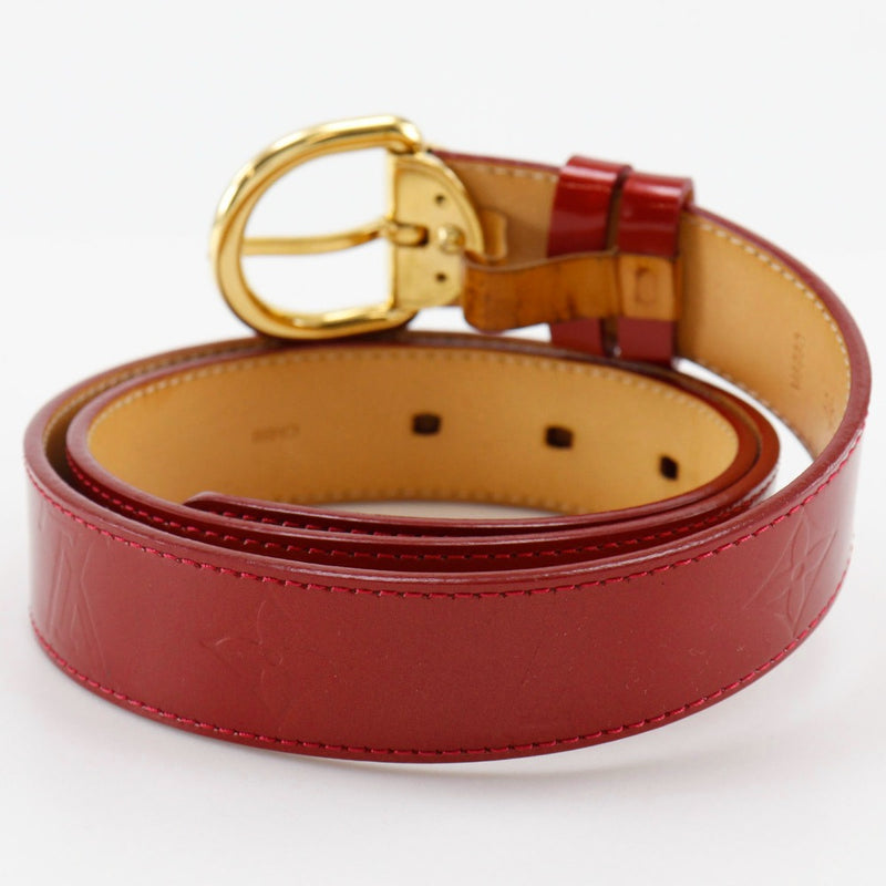 [Louis Vuitton] Louis Vuitton 
 Ceinture Ceinture 
 M6980 Monogramme Verni Pom Damur Red Ca4181 Gravé de caintures dames