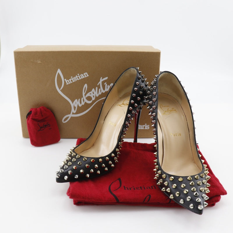 【Christian Louboutin】クリスチャンルブタン
 スパイク パンプス
 FOLLIES SPIKES 100 1160484 レザー 黒 spike レディース