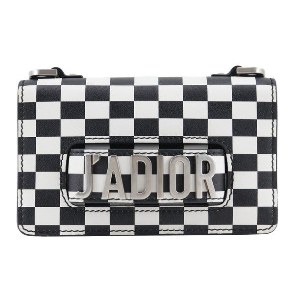 [Dior] Christian Dior 
 Bolso de hombro jadiol 
 Cosco de la pantorrilla de 2 vías Black/White Diagonal Hanging 2way Magnet Tipo Jadior Damas A Rank