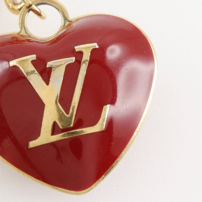 【LOUIS VUITTON】ルイ・ヴィトン
 ビジューサッククール キーホルダー
 ハートチャーム M65758 金メッキ ポムダムール 赤 ハート Bijoux Sac Cool レディース