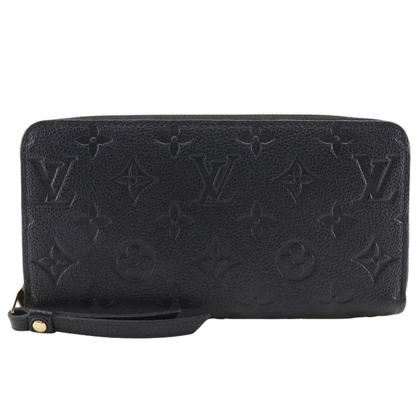 【LOUIS VUITTON】ルイ・ヴィトン
 ジッピーウォレット 長財布
 M60571 モノグラムアンプラント ノワール 黒 ファスナー Zippy wallet レディースA-ランク