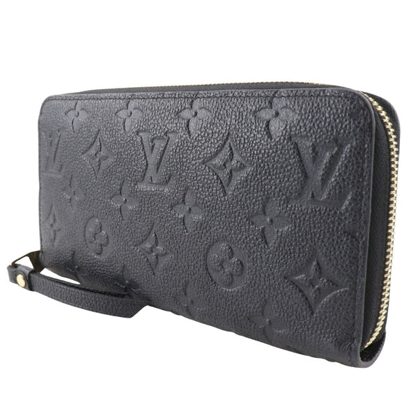 【LOUIS VUITTON】ルイ・ヴィトン
 ジッピーウォレット 長財布
 M60571 モノグラムアンプラント ノワール 黒 ファスナー Zippy wallet レディースA-ランク