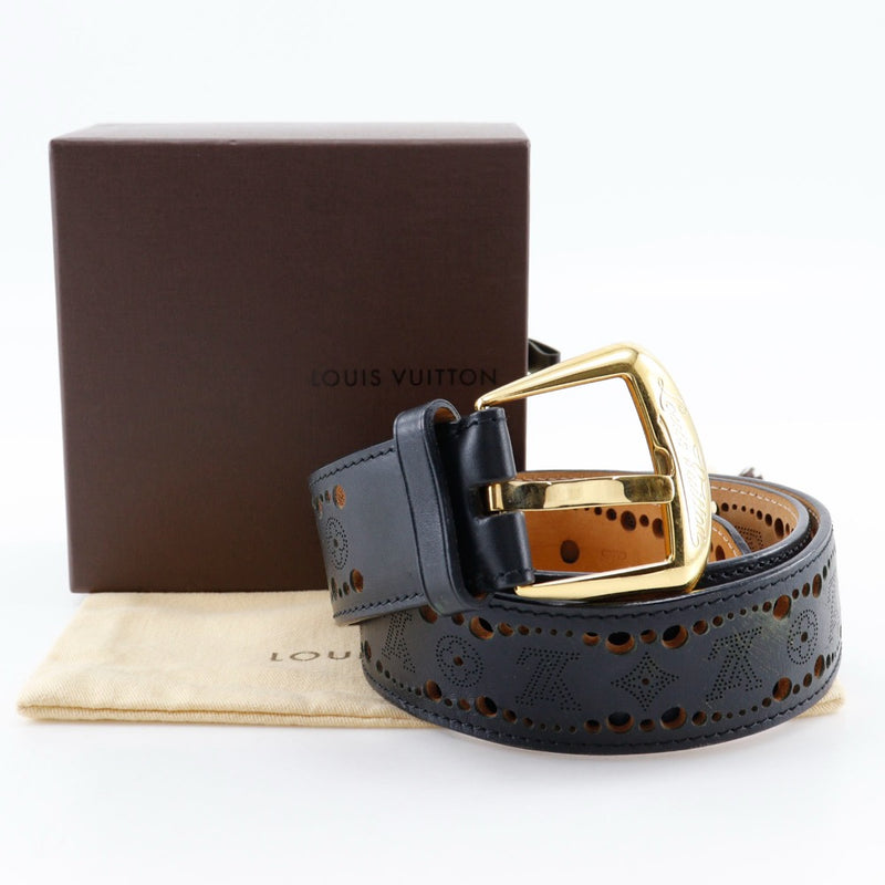 【LOUIS VUITTON】ルイ・ヴィトン
 サンチュール・フェニックス ベルト
 ノマド・モノグラム M9679 レザー 黒 CA5110刻印 ceinture phoenix メンズ