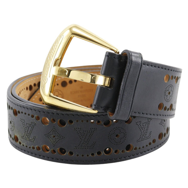 【LOUIS VUITTON】ルイ・ヴィトン
 サンチュール・フェニックス ベルト
 ノマド・モノグラム M9679 レザー 黒 CA5110刻印 ceinture phoenix メンズ