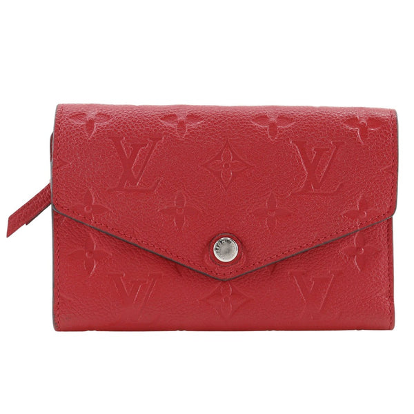 [Louis Vuitton]LOUIS VUITTON
 Portefeiulle・ Curies compact bi -billet 
 M60735 Monogram anPlatTree Red SP0156 Botón Snap Portefeiulle Curie's Compact Ladies A Rank