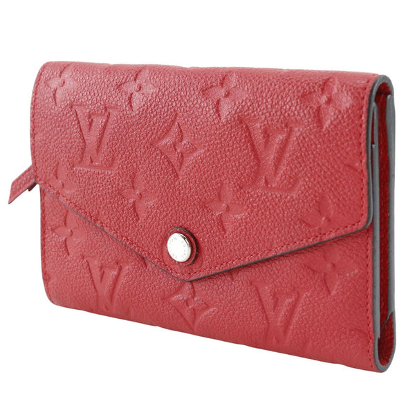 [Louis Vuitton]LOUIS VUITTON
 Portefeiulle・ Curies compact bi -billet 
 M60735 Monogram anPlatTree Red SP0156 Botón Snap Portefeiulle Curie's Compact Ladies A Rank