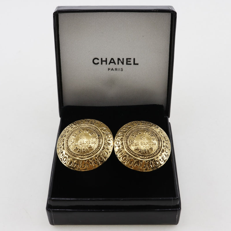 【CHANEL】シャネル
 ココマーク イヤリング
 31 RUE CAMBON ヴィンテージ 金メッキ 約30.0g COCO Mark レディース