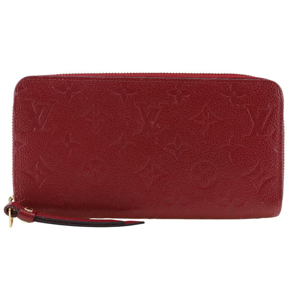 【LOUIS VUITTON】ルイ・ヴィトン
 ジッピーウォレット 長財布
 M60737 モノグラムアンプラント スリーズ 赤 SP0149刻印 ファスナー Zippy wallet レディースA-ランク