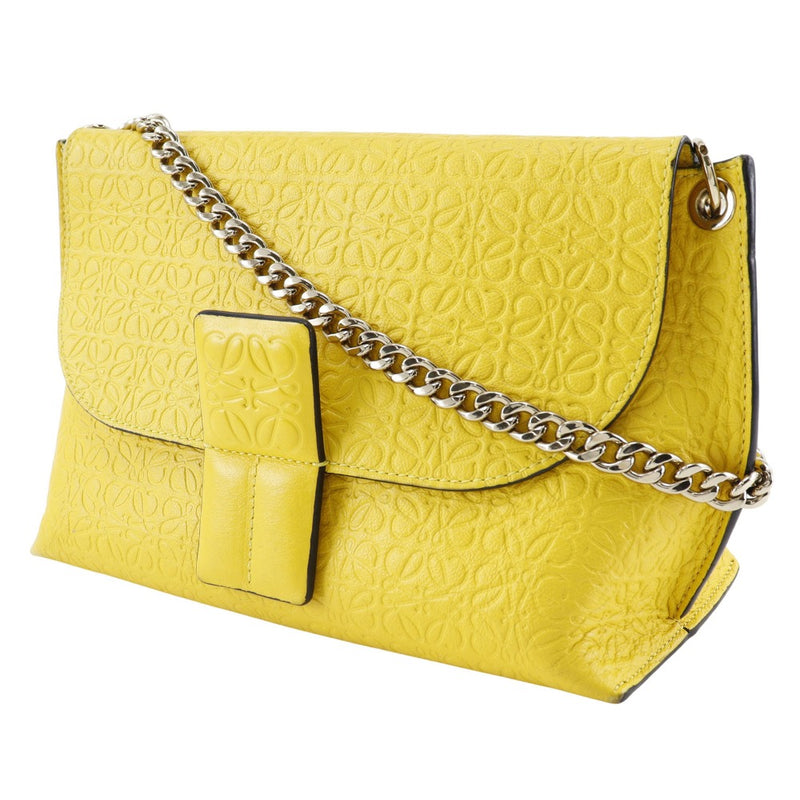 [LOEWE] Loewe Avenue Shoulder Bag Repeat anagram ChainShoulder Calfskin Yellow magnet type Avenue ladies