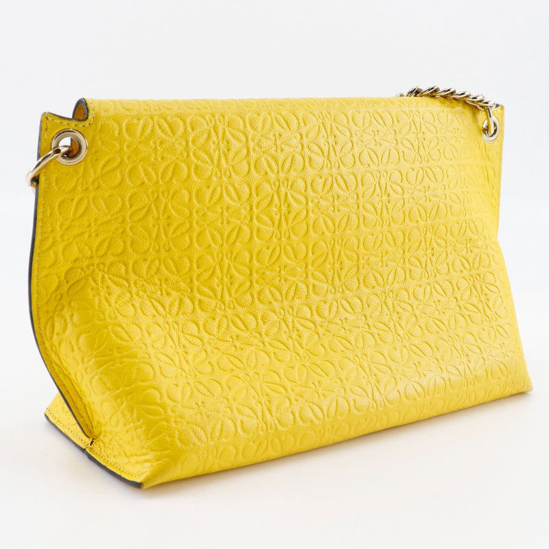 [LOEWE] Loewe Avenue Shoulder Bag Repeat anagram ChainShoulder Calfskin Yellow magnet type Avenue ladies