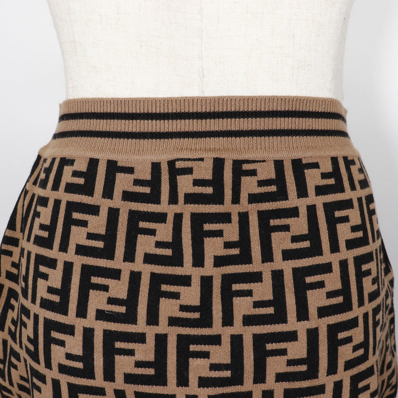 [Fendi] Fendi Zukka Configuration de la manche courte Knit & Knit Scarte Rayon x Polyester Tea Zucca Kids a Rank