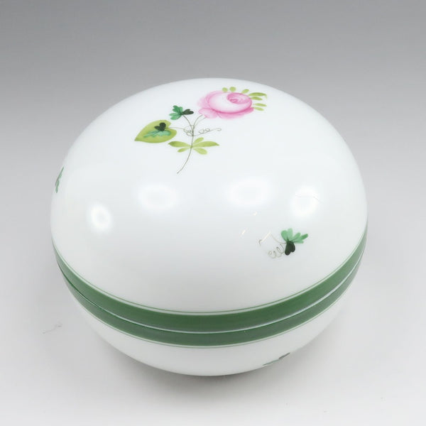 【HEREND】ヘレンド ウィーンのバラ ラウンドボックス ( ボンボニエール 小物入れ ) 食器
