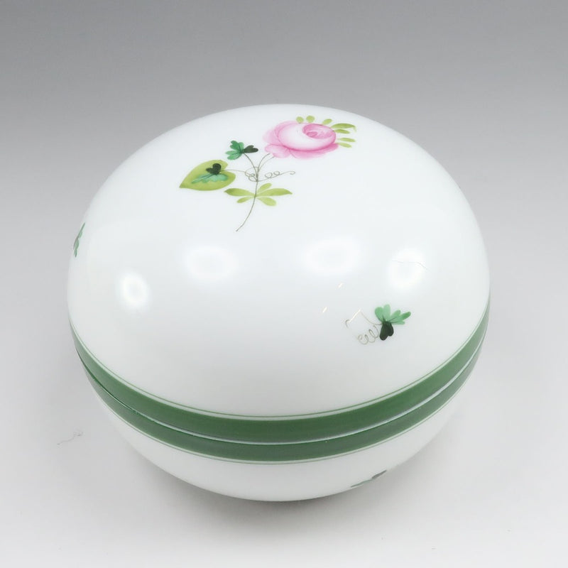 【HEREND】ヘレンド ウィーンのバラ ラウンドボックス ( ボンボニエール 小物入れ ) 食器