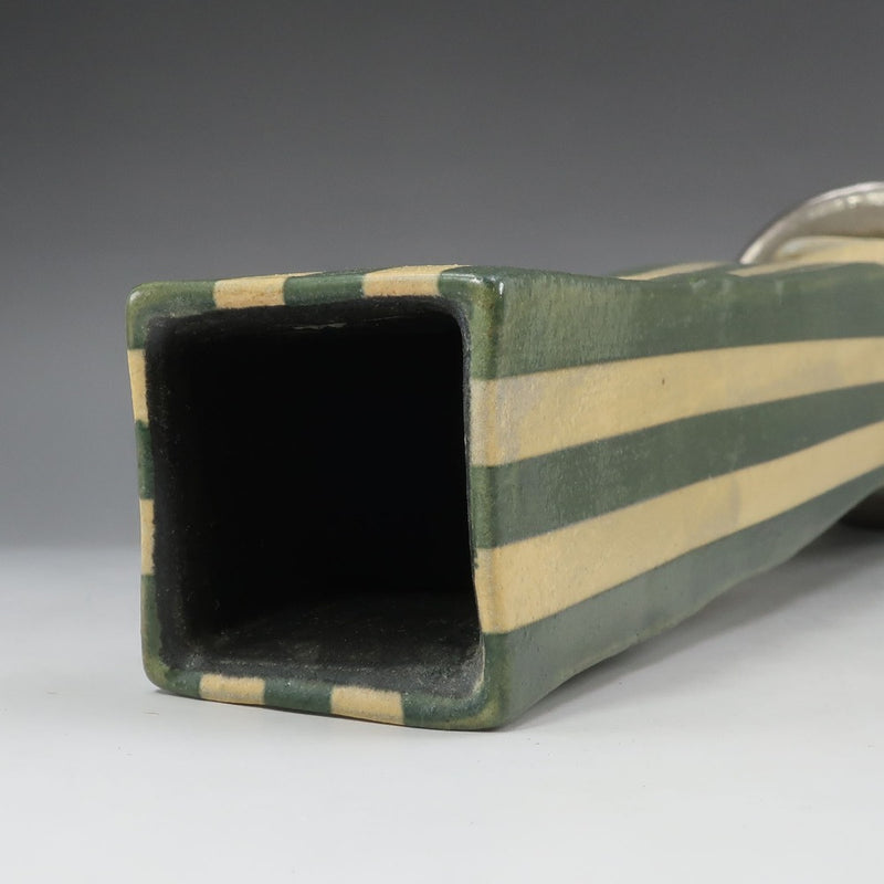 [] Creado por Mutsuo Yanagihara [Jarrón de tubo de mano de olivo] Jarrón