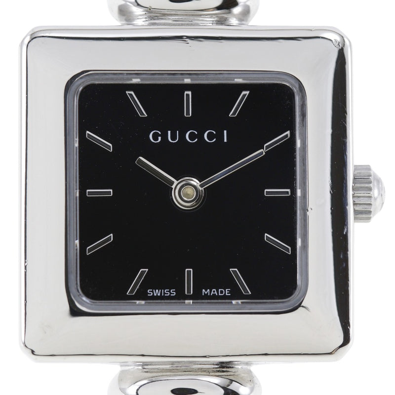 【GUCCI】グッチ
 腕時計
 1900L ステンレススチール クオーツ アナログ表示 黒文字盤 レディースA-ランク