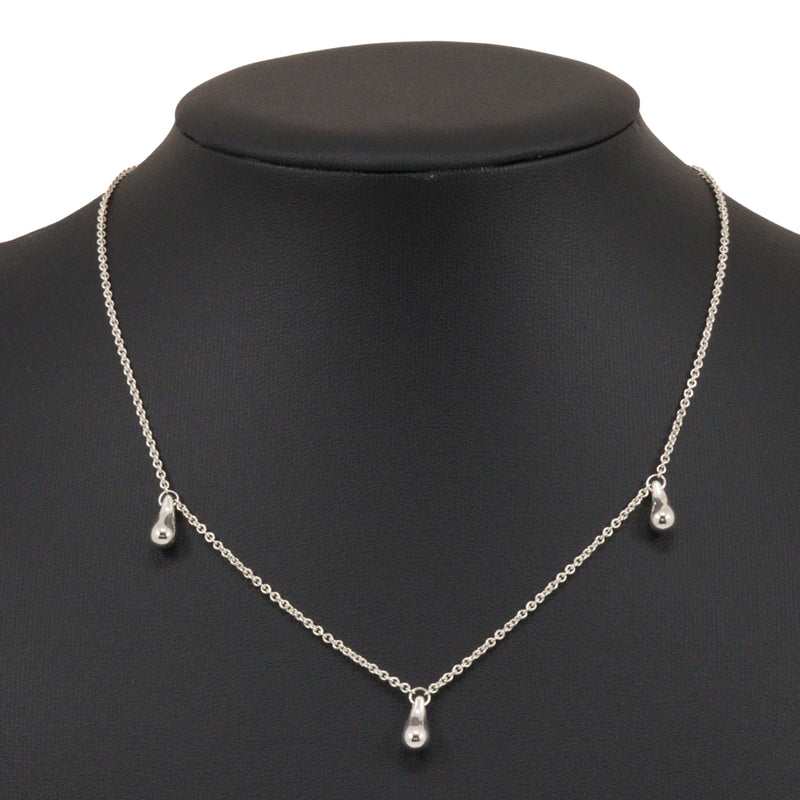 [Tiffany & co.]TIFFANY&Co. Teardrop 3P Necklace Elsa Peletti Silver 925 Approximately 5.2g TEARDROP 3P Ladies A Rank