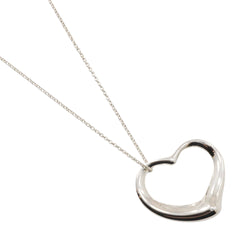 [Tiffany & co.]TIFFANY&Co. Open heart large Necklace Elsa Peletti Silver 925 Approximately 16.1G Open Heart Large Ladies A-Rank