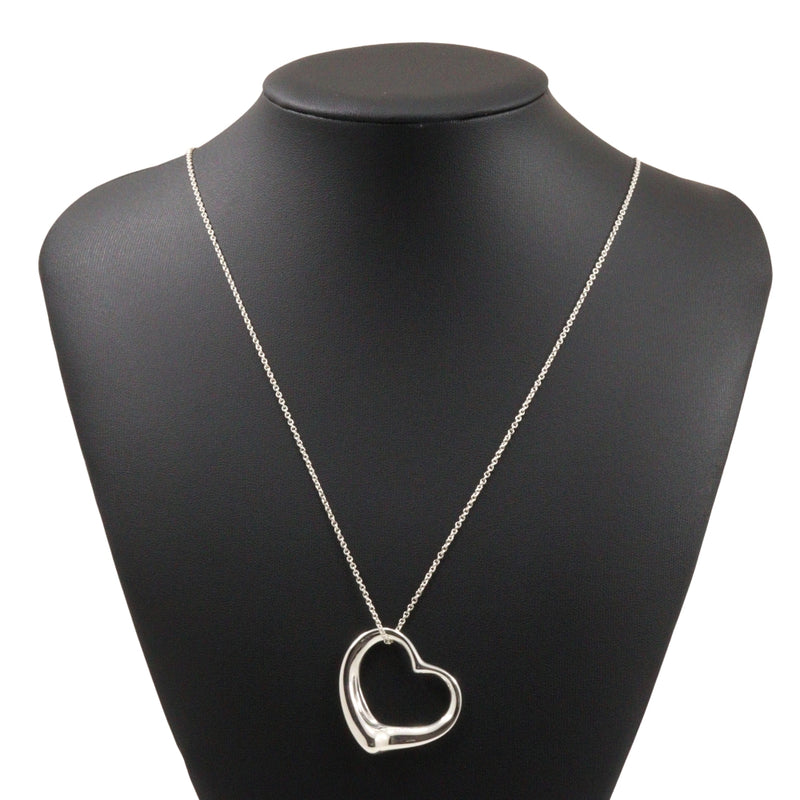 [Tiffany & co.]TIFFANY&Co. Open heart large Necklace Elsa Peletti Silver 925 Approximately 16.1G Open Heart Large Ladies A-Rank