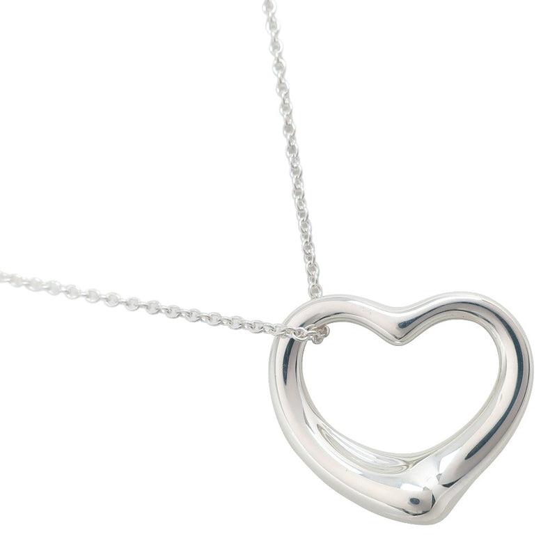 [Tiffany & co.]TIFFANY&Co.
 Open Heart Medium Necklace
 Elsa Peletti Silver 925 Heart about 9.8g Open Heart Medium Ladies A Rank