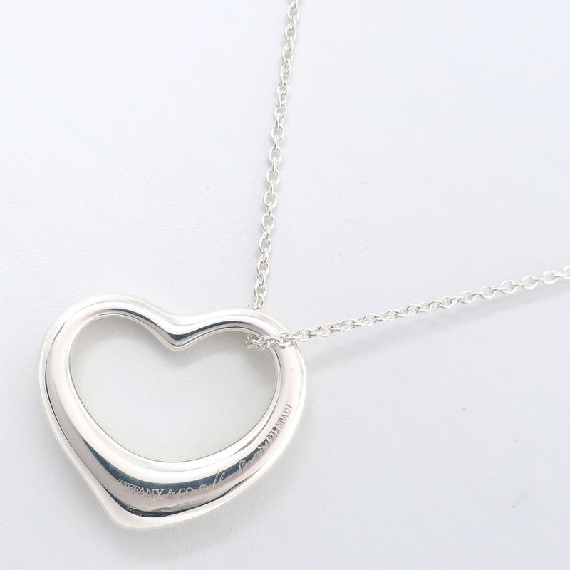 [Tiffany & co.]TIFFANY&Co.
 Open Heart Medium Necklace
 Elsa Peletti Silver 925 Heart about 9.8g Open Heart Medium Ladies A Rank