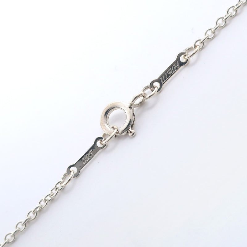 [Tiffany & Co.]TIFFANY&Co.
 열린 하트 중간 목걸이 
 Elsa Peletti Silver 925 심장 약 9.8g Open Heart Medium Ladies A Rank