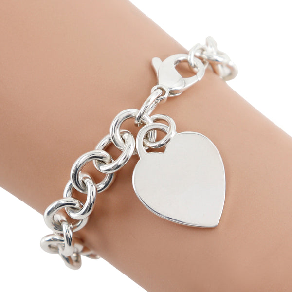 [Tiffany & Co.]TIFFANY&Co.
 레턴TIFFANY&Co. Bracelet
 하트 실버 925 약 32.0g Tiffany & Co.로 돌아 가기