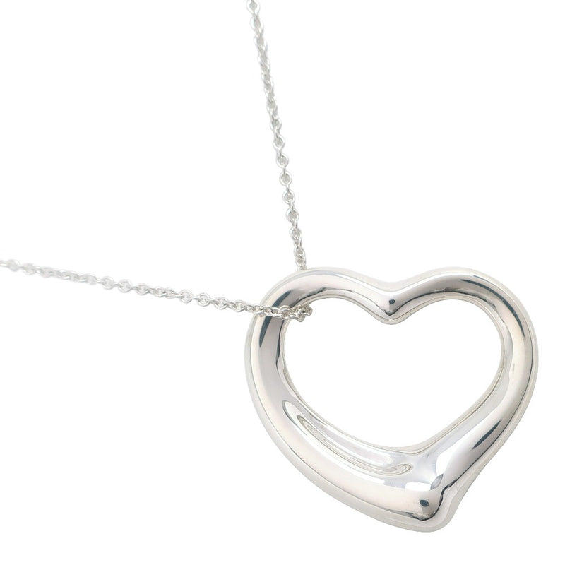 [Tiffany & co.]TIFFANY&Co.
 Collar de corazón abierto 
 Elsa Peletti Silver 925 Heart alrededor de 19.6g Corazón abierto de Large Ladies A-Rank