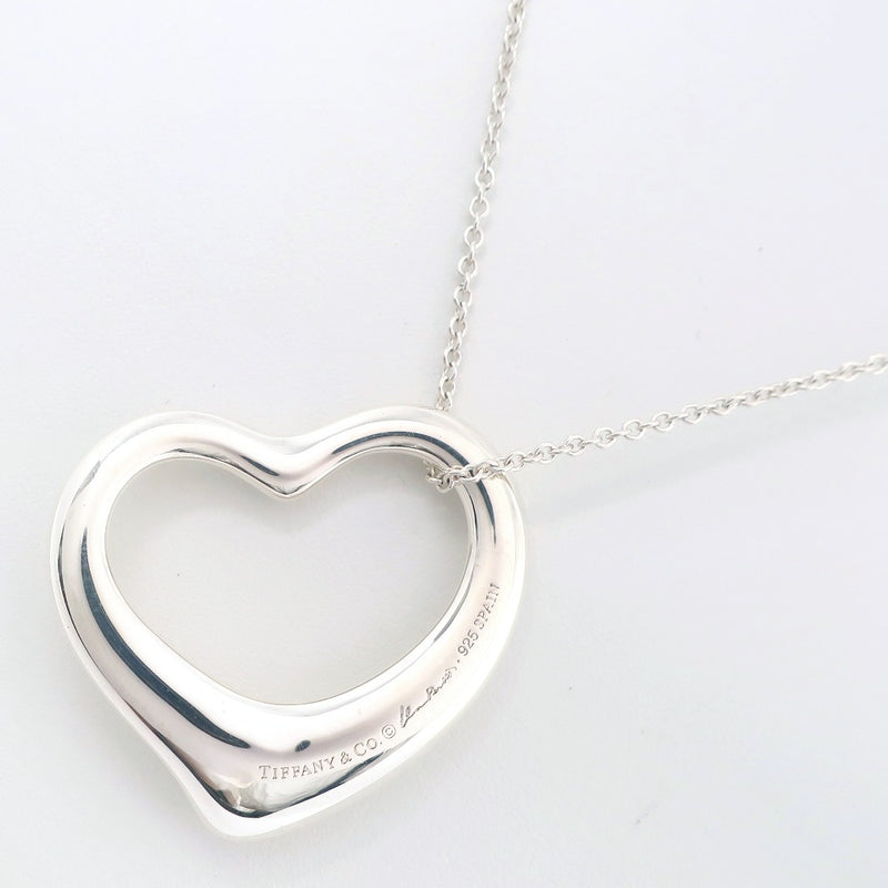 【TIFFANY&Co.】ティファニー
 オープンハート ラージ ネックレス
 エルサ・ペレッティ シルバー925 ハート 約19.6g Open Heart Large レディースA-ランク