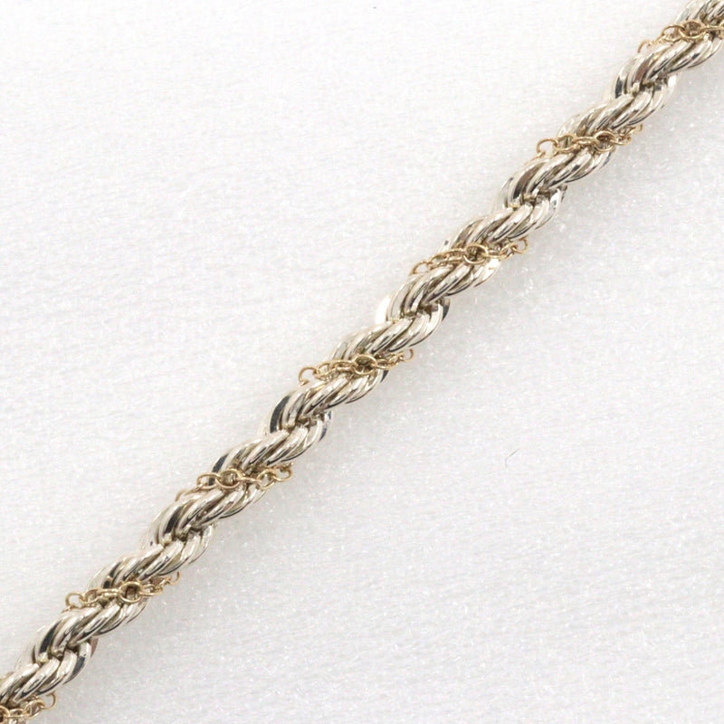 【TIFFANY&Co.】ティファニー
 ロープツイスト ネックレス
 シルバー925×K18イエローゴールド 約14.5g Rope twist レディースAランク