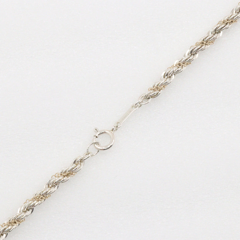 【TIFFANY&Co.】ティファニー
 ロープツイスト ネックレス
 シルバー925×K18イエローゴールド 約14.5g Rope twist レディースAランク