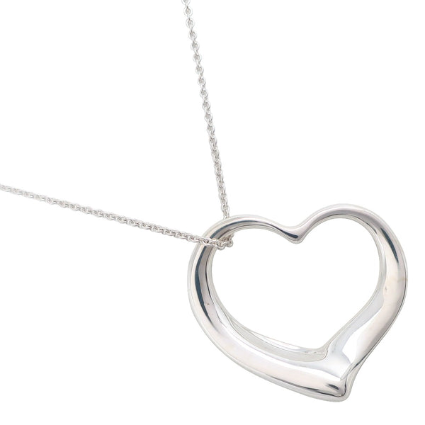 【TIFFANY&Co.】ティファニー
 オープンハート ラージ ネックレス
 エルサ・ペレッティ シルバー925 ハート 約14.2g Open Heart Large レディースA-ランク