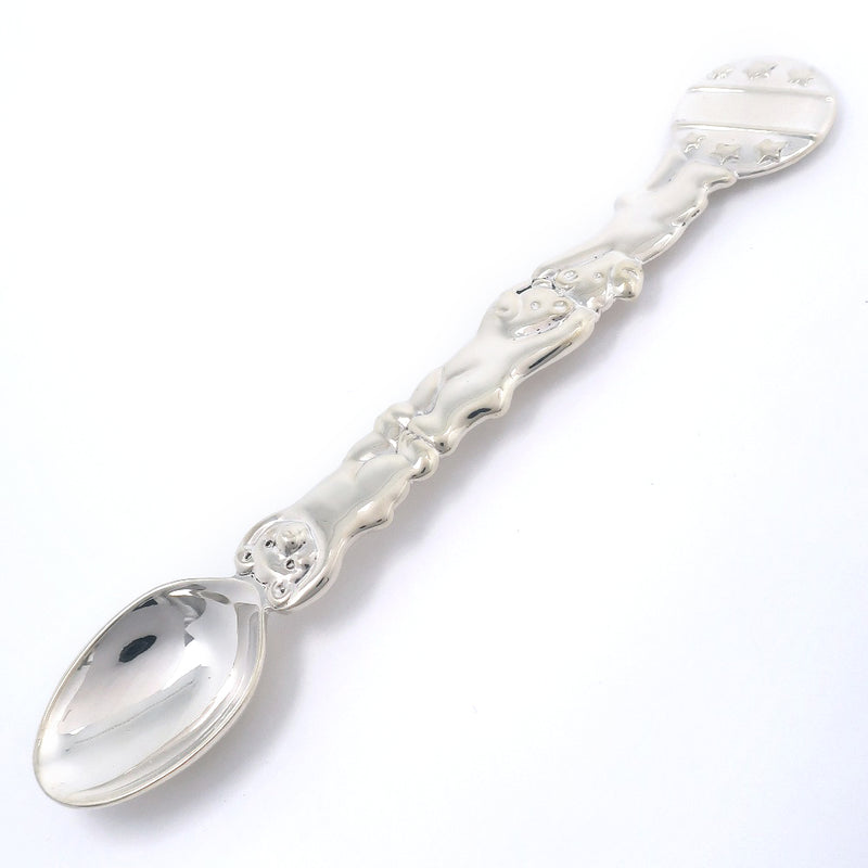 [Tiffany & co.] Tiffany Baby Spoon Catrary Teddy Bear Silver 925 Baby Spoon _A- RANG