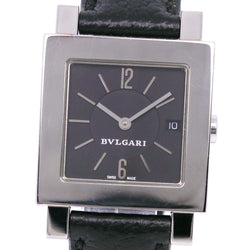 [Bvlgari] Bulgari Quadrard Watch SQ27SLD SCEOL INOXIDABLE X COOLO DE CUERO CARZO DE CARRA NEGRO DIAL NEGRO MENOS