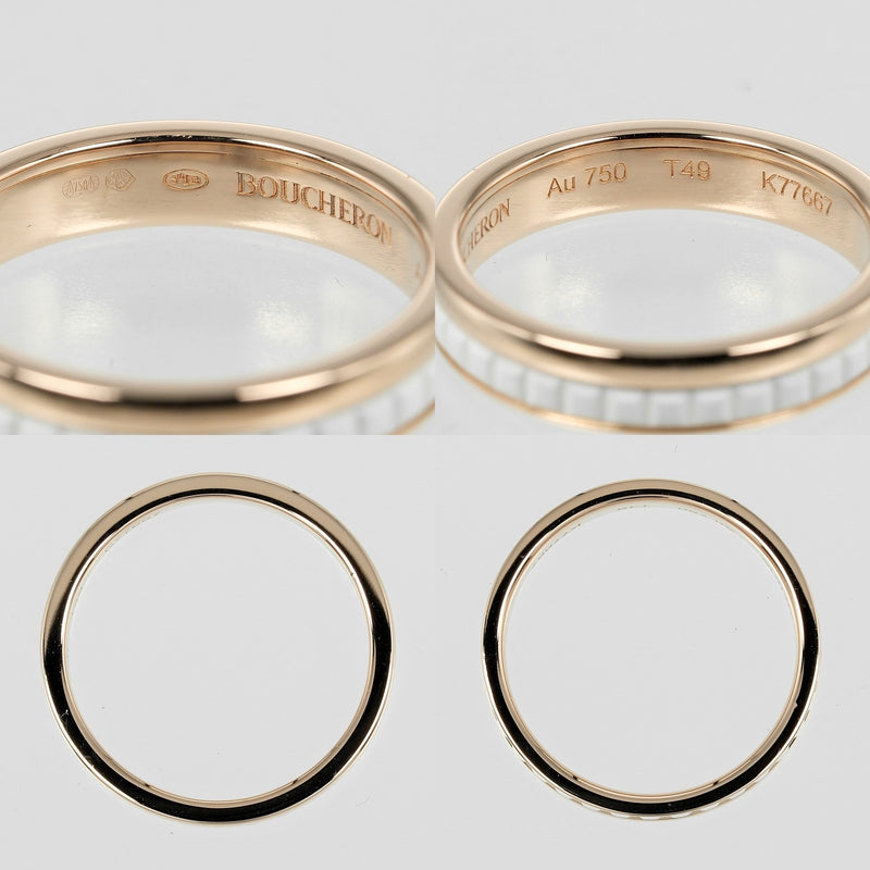 最終値下げ　ブシュロン キャトル ホワイト リング ハーフ　9号 Boucheron】ブシュロン キャトル ハーフ ホワイト リング・指輪 9号